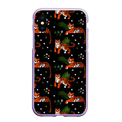 Чехол iPhone XS Max матовый Tigers