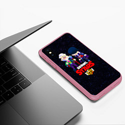 Чехол iPhone XS Max матовый Brawl Stars, цвет: 3D-малиновый — фото 2