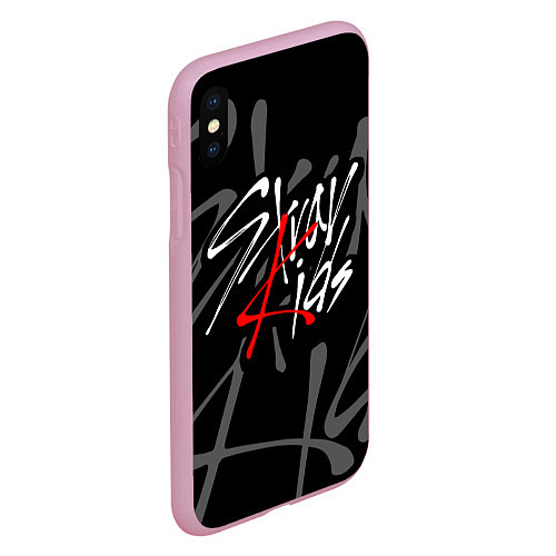 Чехол iPhone XS Max матовый STRAY KIDS / 3D-Розовый – фото 2