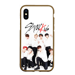 Чехол iPhone XS Max матовый STRAY KIDS, цвет: 3D-коричневый