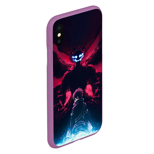 Чехол iPhone XS Max матовый Kirito / 3D-Фиолетовый – фото 2