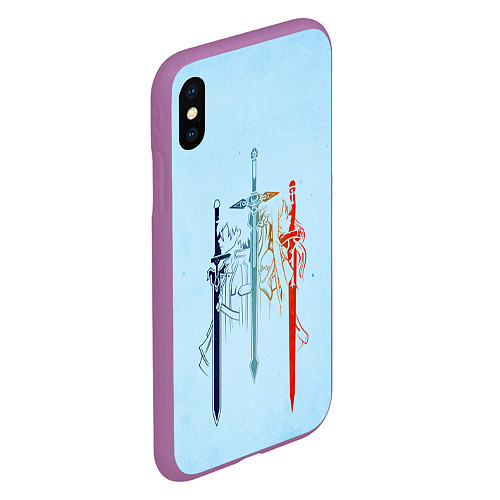 Чехол iPhone XS Max матовый Sword Art Online / 3D-Фиолетовый – фото 2