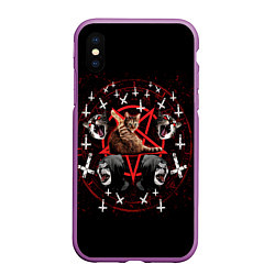 Чехол iPhone XS Max матовый Satanic Cat