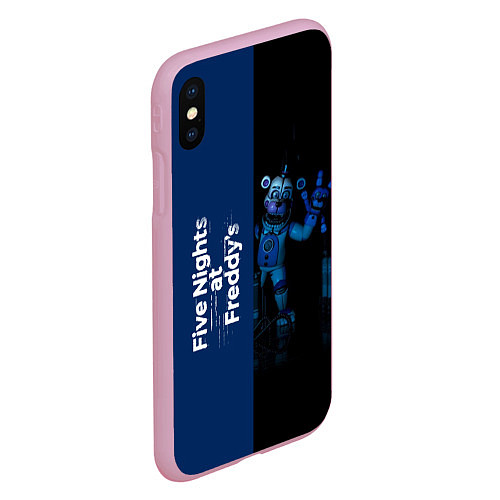 Чехол iPhone XS Max матовый Five Nights At Freddy / 3D-Розовый – фото 2