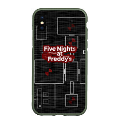 Чехол iPhone XS Max матовый Five Nights At Freddy