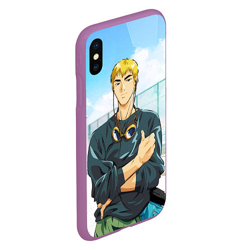 Чехол iPhone XS Max матовый Eikichi Onizuka / 3D-Фиолетовый – фото 2