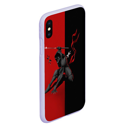 Чехол iPhone XS Max матовый Samurai / 3D-Светло-сиреневый – фото 2