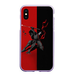 Чехол iPhone XS Max матовый Samurai, цвет: 3D-светло-сиреневый