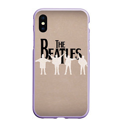 Чехол iPhone XS Max матовый The Beatles, цвет: 3D-светло-сиреневый