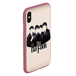 Чехол iPhone XS Max матовый The Beatles, цвет: 3D-малиновый — фото 2