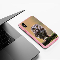 Чехол iPhone XS Max матовый СОВЕНОК, цвет: 3D-баблгам — фото 2