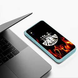 Чехол iPhone XS Max матовый The Beatles, цвет: 3D-мятный — фото 2