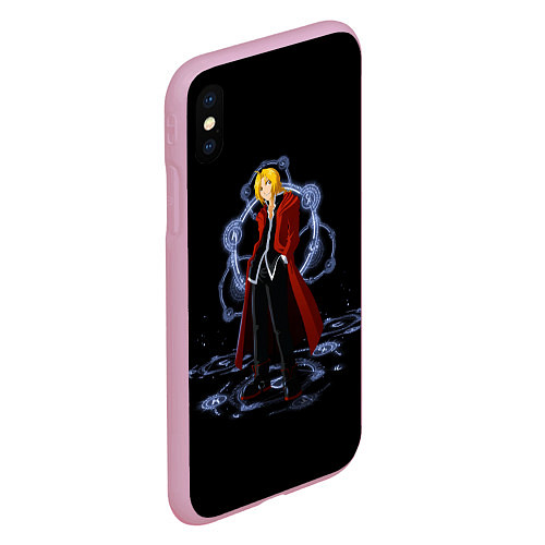Чехол iPhone XS Max матовый Стальной Алхимик / 3D-Розовый – фото 2