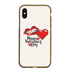 Чехол iPhone XS Max матовый Happy Valentines Day