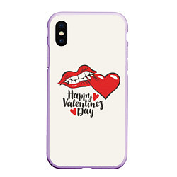 Чехол iPhone XS Max матовый Happy Valentines Day