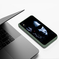 Чехол iPhone XS Max матовый T800, цвет: 3D-темно-зеленый — фото 2