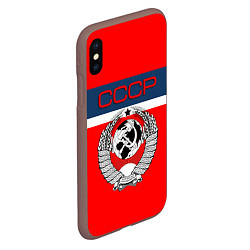Чехол iPhone XS Max матовый СССР, цвет: 3D-коричневый — фото 2