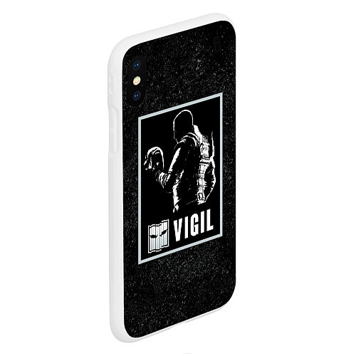 Чехол iPhone XS Max матовый Vigil / 3D-Белый – фото 2