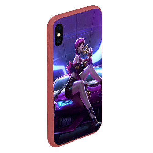 Чехол iPhone XS Max матовый KDA Evelyn / 3D-Красный – фото 2