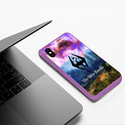 Чехол iPhone XS Max матовый The Elder Scrolls, цвет: 3D-фиолетовый — фото 2