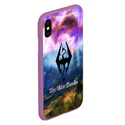 Чехол iPhone XS Max матовый The Elder Scrolls, цвет: 3D-фиолетовый — фото 2