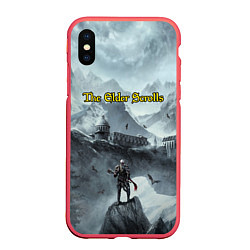 Чехол iPhone XS Max матовый The Elder Scrolls, цвет: 3D-красный