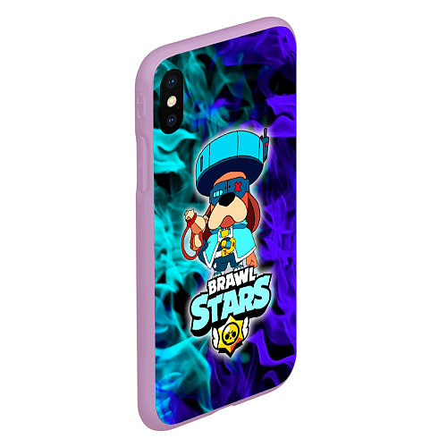 Чехол iPhone XS Max матовый Brawl StarsRonin Ruffs / 3D-Сиреневый – фото 2