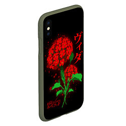 Чехол iPhone XS Max матовый Обещанный Неверленд, Вида, цвет: 3D-темно-зеленый — фото 2
