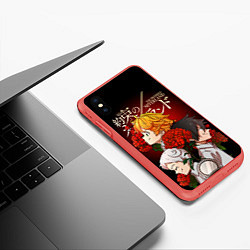 Чехол iPhone XS Max матовый Обещанный Неверленд, цвет: 3D-красный — фото 2