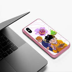 Чехол iPhone XS Max матовый Моб Психо 100, цвет: 3D-малиновый — фото 2
