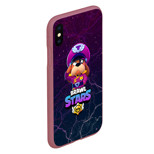 Чехол iPhone XS Max матовый Brawl Stars - Colonel Ruffs / 3D-Малиновый – фото 2