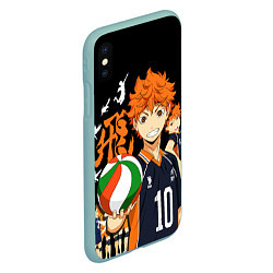 Чехол iPhone XS Max матовый ВОЛЕЙБОЛ!! HAIKYUU!!, цвет: 3D-мятный — фото 2