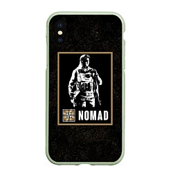 Чехол iPhone XS Max матовый Nomad, цвет: 3D-салатовый