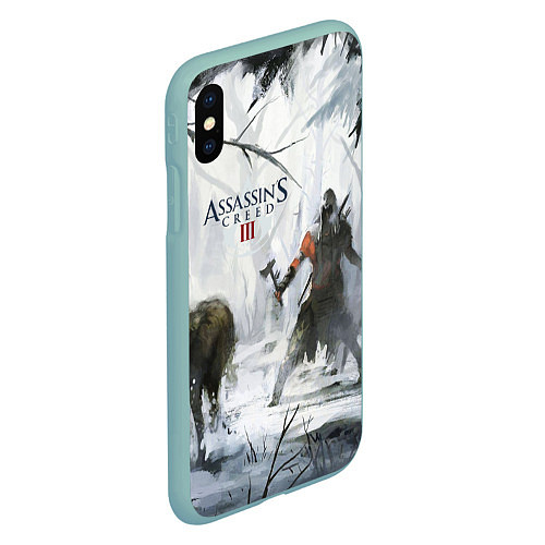 Чехол iPhone XS Max матовый Assassin’s Creed 3 / 3D-Мятный – фото 2