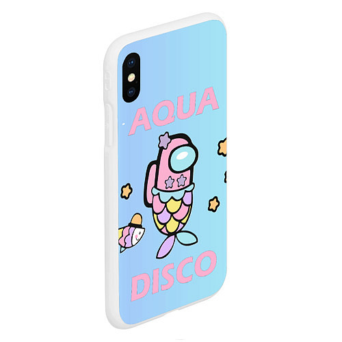 Чехол iPhone XS Max матовый Aqua Among As / 3D-Белый – фото 2