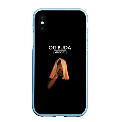 Чехол iPhone XS Max матовый OG Buda, цвет: 3D-голубой