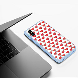 Чехол iPhone XS Max матовый Разбитое Сердце, цвет: 3D-голубой — фото 2