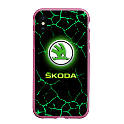 Чехол iPhone XS Max матовый SKODA