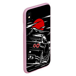 Чехол iPhone XS Max матовый Skyline R 34 R34 скайлайн, цвет: 3D-розовый — фото 2