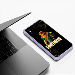 Чехол iPhone XS Max матовый Mancake Fortnite, цвет: 3D-светло-сиреневый — фото 2