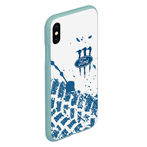 Чехол iPhone XS Max матовый FORD / 3D-Мятный – фото 2