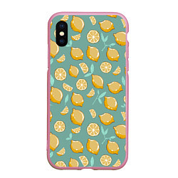 Чехол iPhone XS Max матовый Lemon, цвет: 3D-розовый