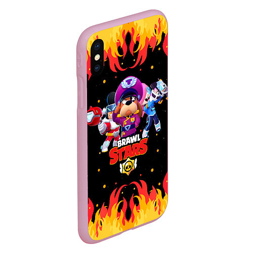 Чехол iPhone XS Max матовый Brawl Stars the StarrForce / 3D-Розовый – фото 2