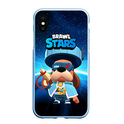 Чехол iPhone XS Max матовый Генерал Гавс brawl stars, цвет: 3D-голубой