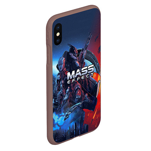 Чехол iPhone XS Max матовый Mass EFFECT Legendary ed / 3D-Коричневый – фото 2