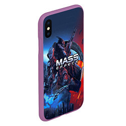 Чехол iPhone XS Max матовый Mass EFFECT Legendary ed, цвет: 3D-фиолетовый — фото 2