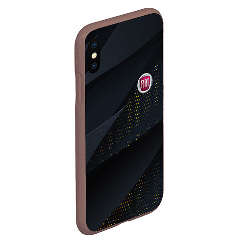 Чехол iPhone XS Max матовый FIAT ФИАТ S / 3D-Коричневый – фото 2