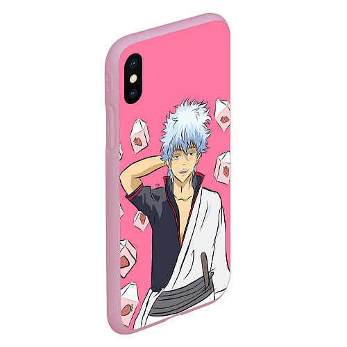 Чехол iPhone XS Max матовый Gintama Гинтама / 3D-Розовый – фото 2