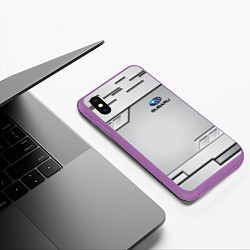 Чехол iPhone XS Max матовый SUBARU СУБАРУ, цвет: 3D-фиолетовый — фото 2