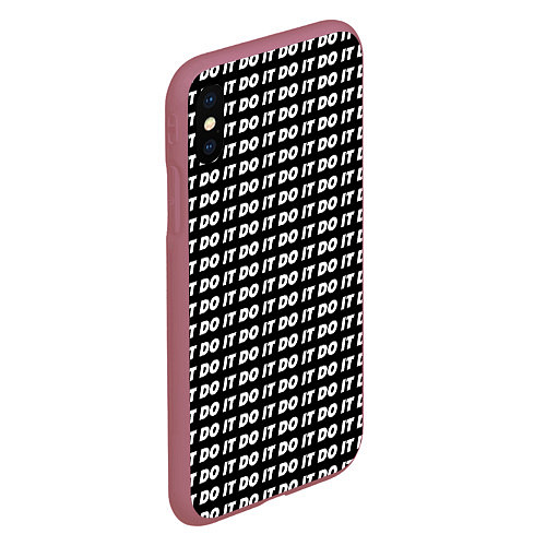 Чехол iPhone XS Max матовый Люцик / 3D-Малиновый – фото 2